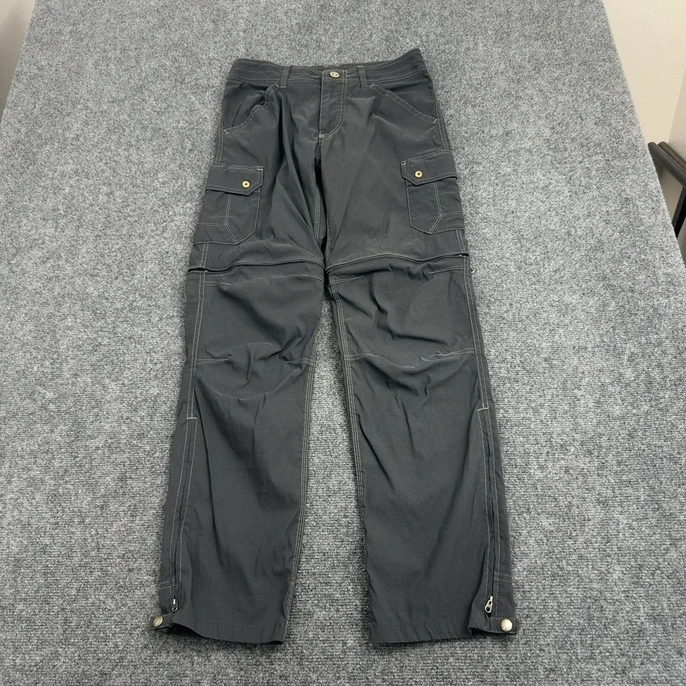 Kuhl Renegade Convertible Pants Mens 30x32 Grey Nylon Stealth Zip Off Hiking